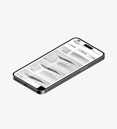 Billard Montfort website on a smartphone
