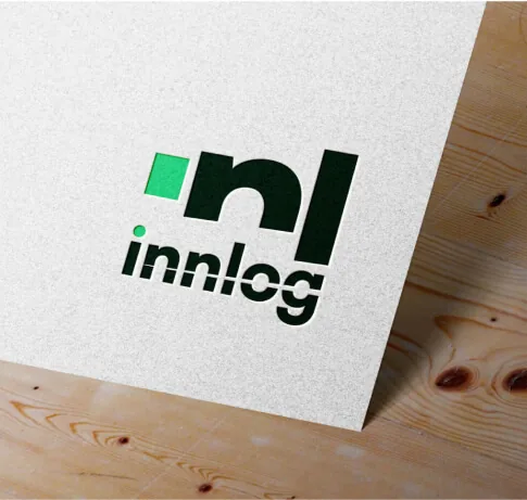 Innlog logo printed on paper