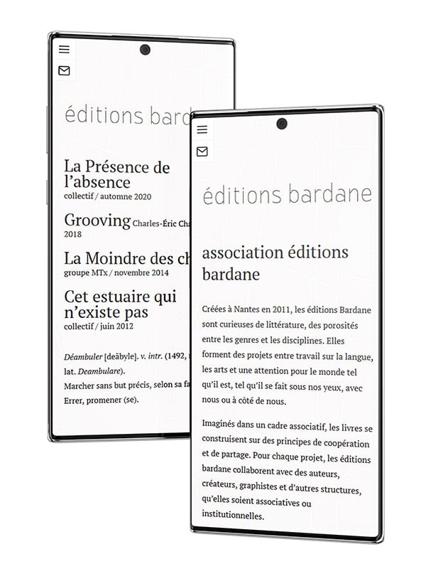 Mise en situation site Éditions Bardane © Éditions Bardane